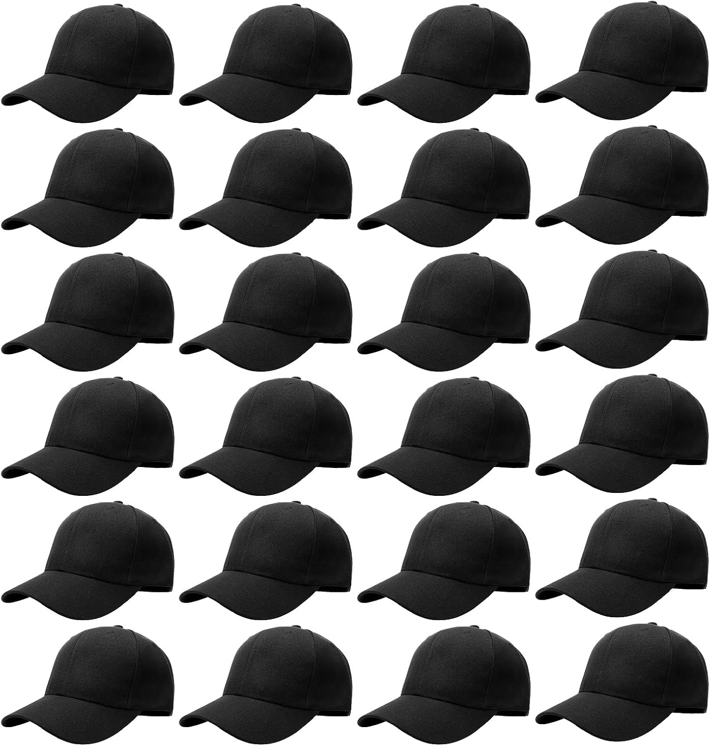 Unisex Baseball Cap Bulk Wholesale 24/144 Pack Adjustable Hats