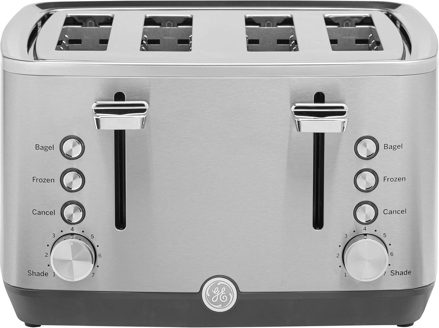 GE Stainless Steel 4 Slice Toaster with Extra Wide Slots