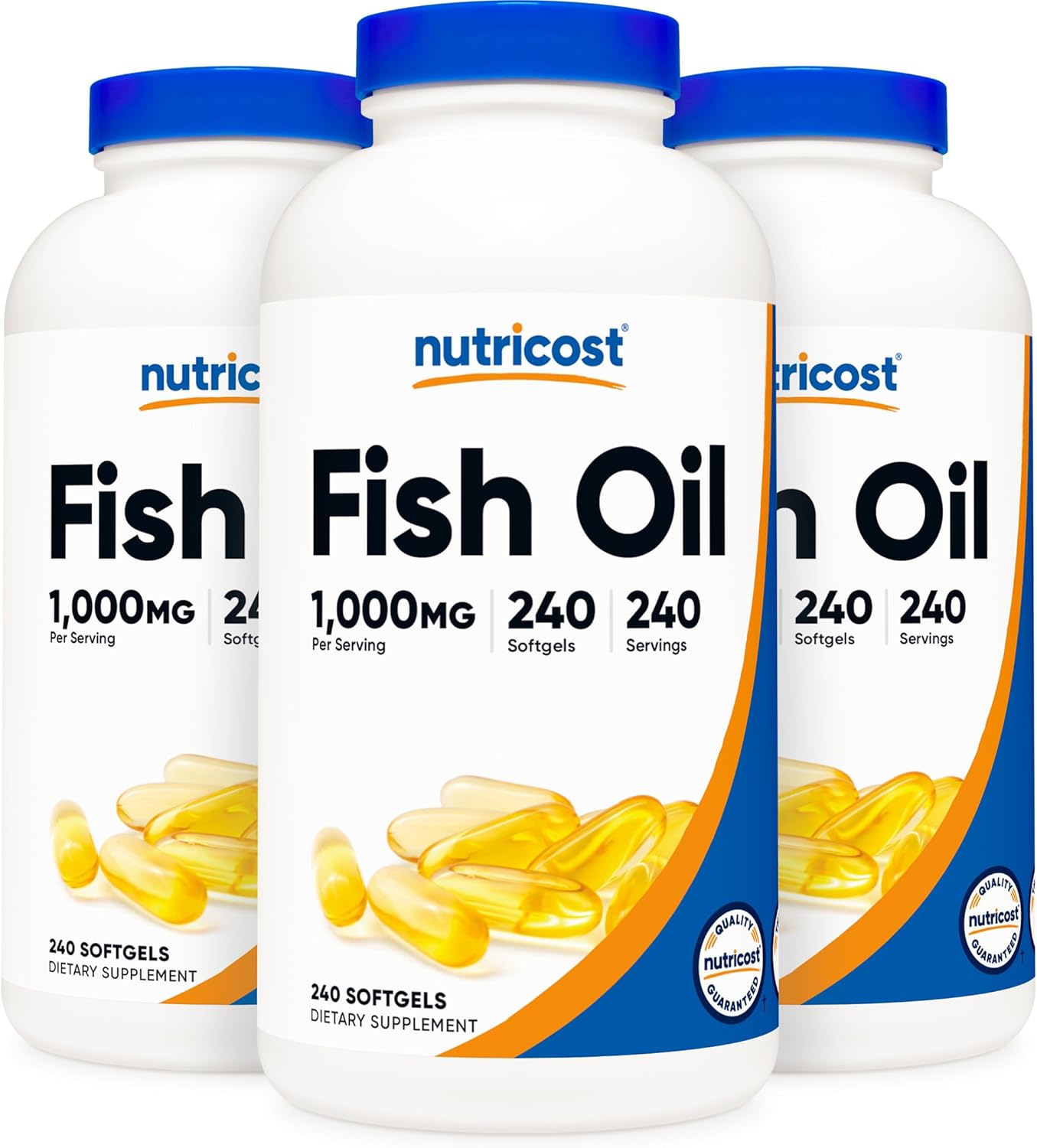Nutricost Fish Oil 1000mg Softgels with Omega-3s for Health