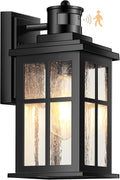 Motion Sensor Outdoor Wall Light Fixtures - Durable Black Porch Light