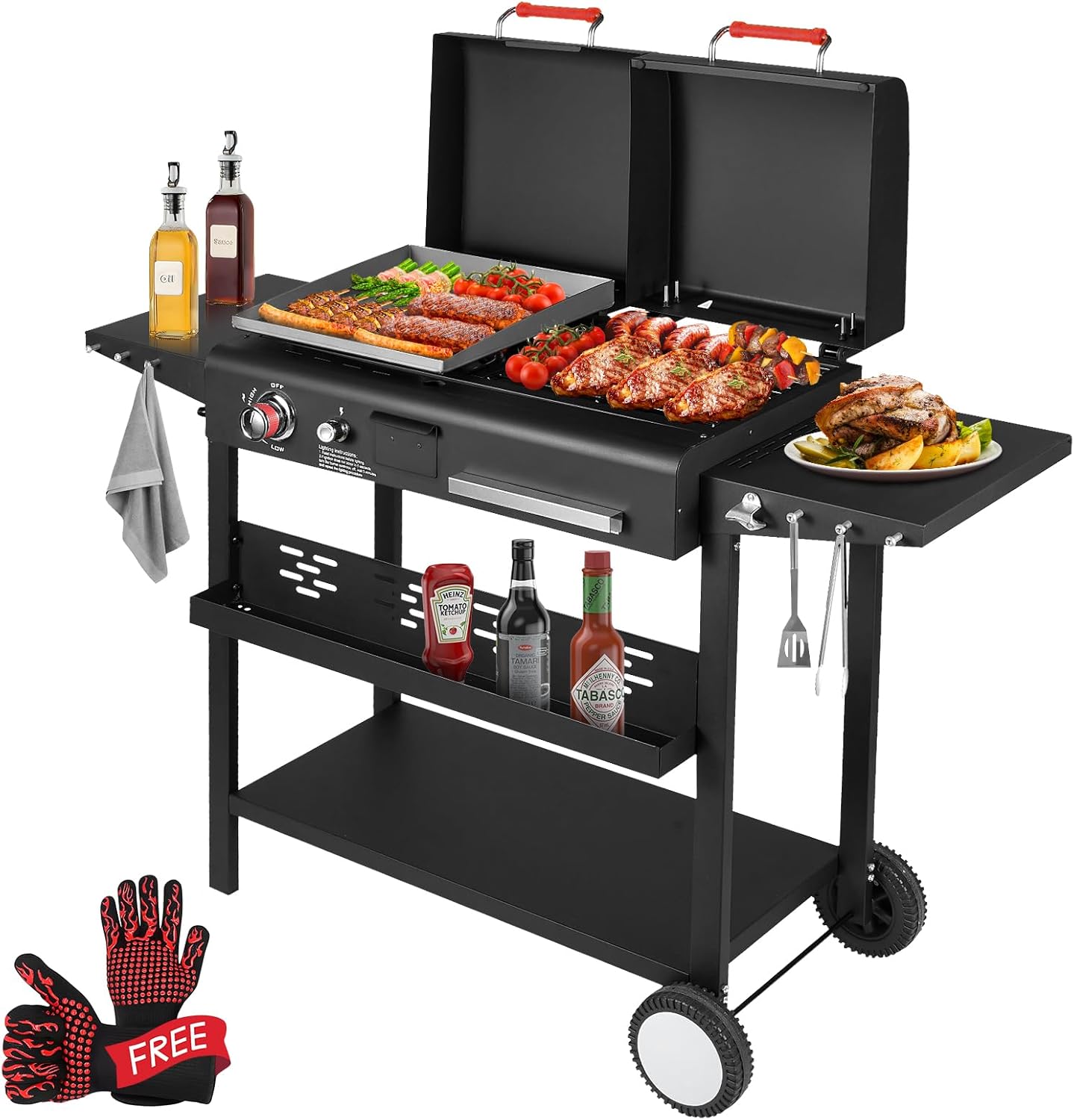 Propane and Charcoal Grill Combo for Ultimate BBQ Experience