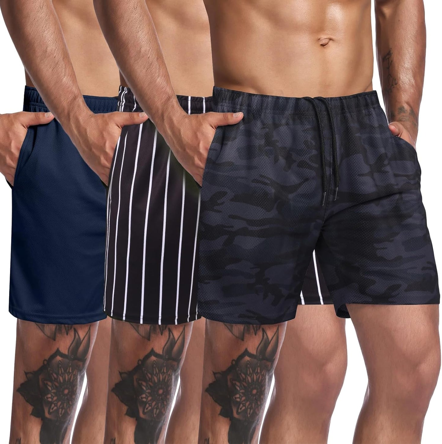 COOFANDY Men's 3 Pack Workout Gym Shorts for Active Lifestyle