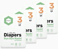 Parasol Clear+Dry Disposable Diapers Size 3 - RashShield Protection