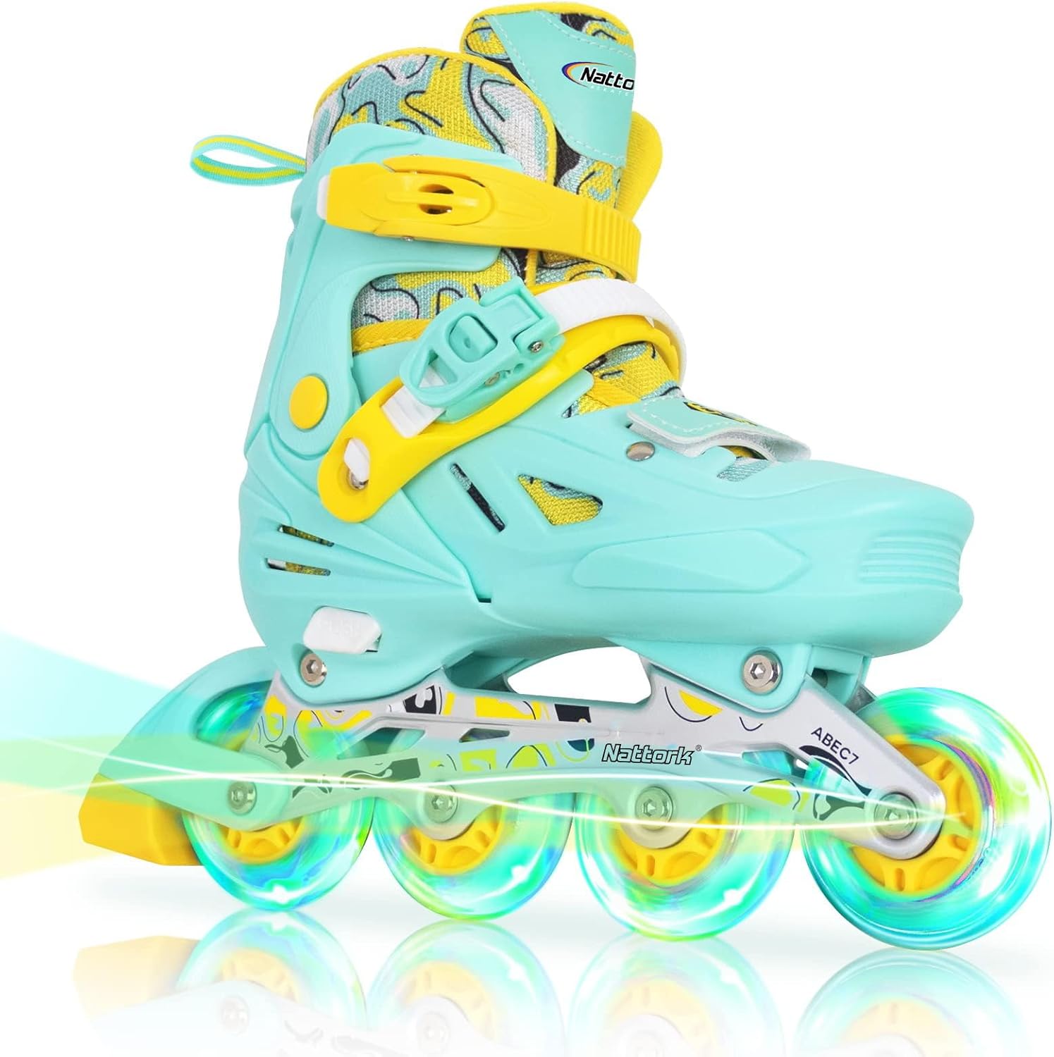 Adjustable Inline Skates for Kids with Light Up Wheels
