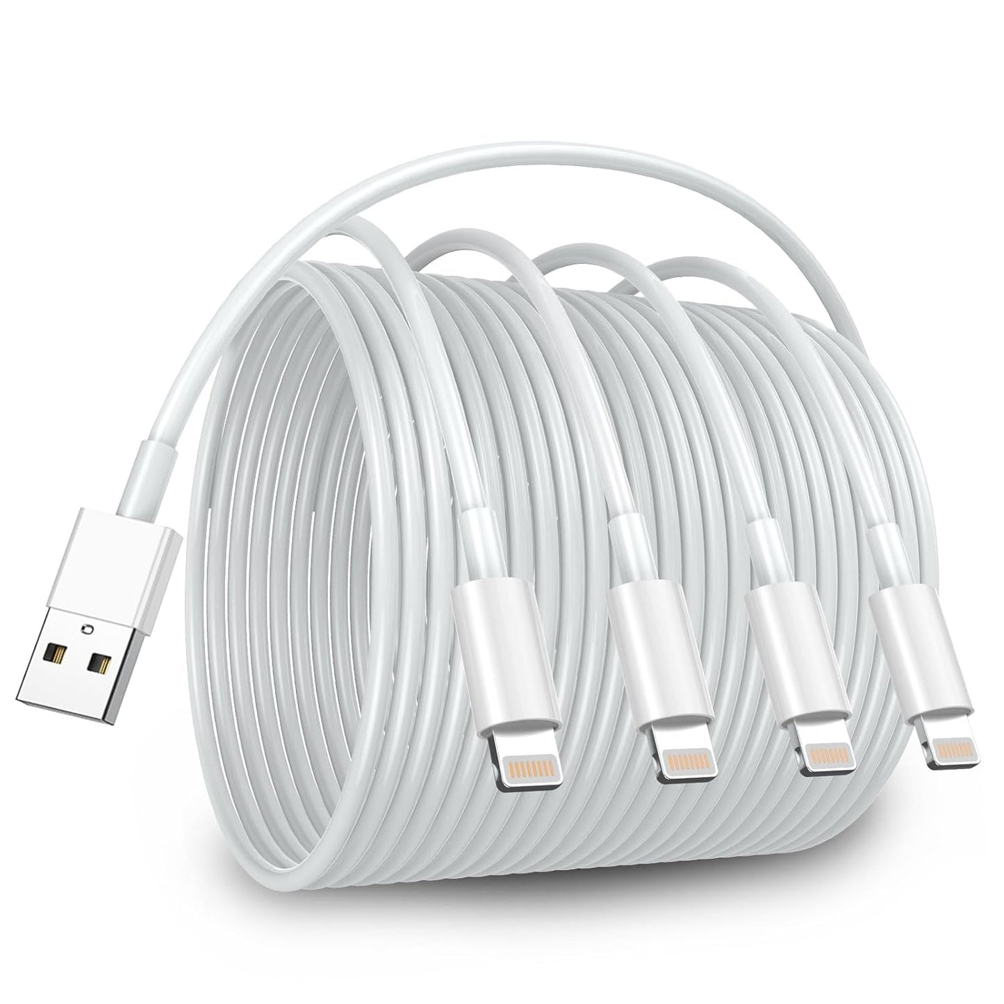 Fast Charge iPhone Cord 6ft 4Pack - MFi Certified