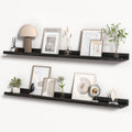 Floating Shelves for Wall 48 in Picture Ledge Set of 2 - Rustic Solid