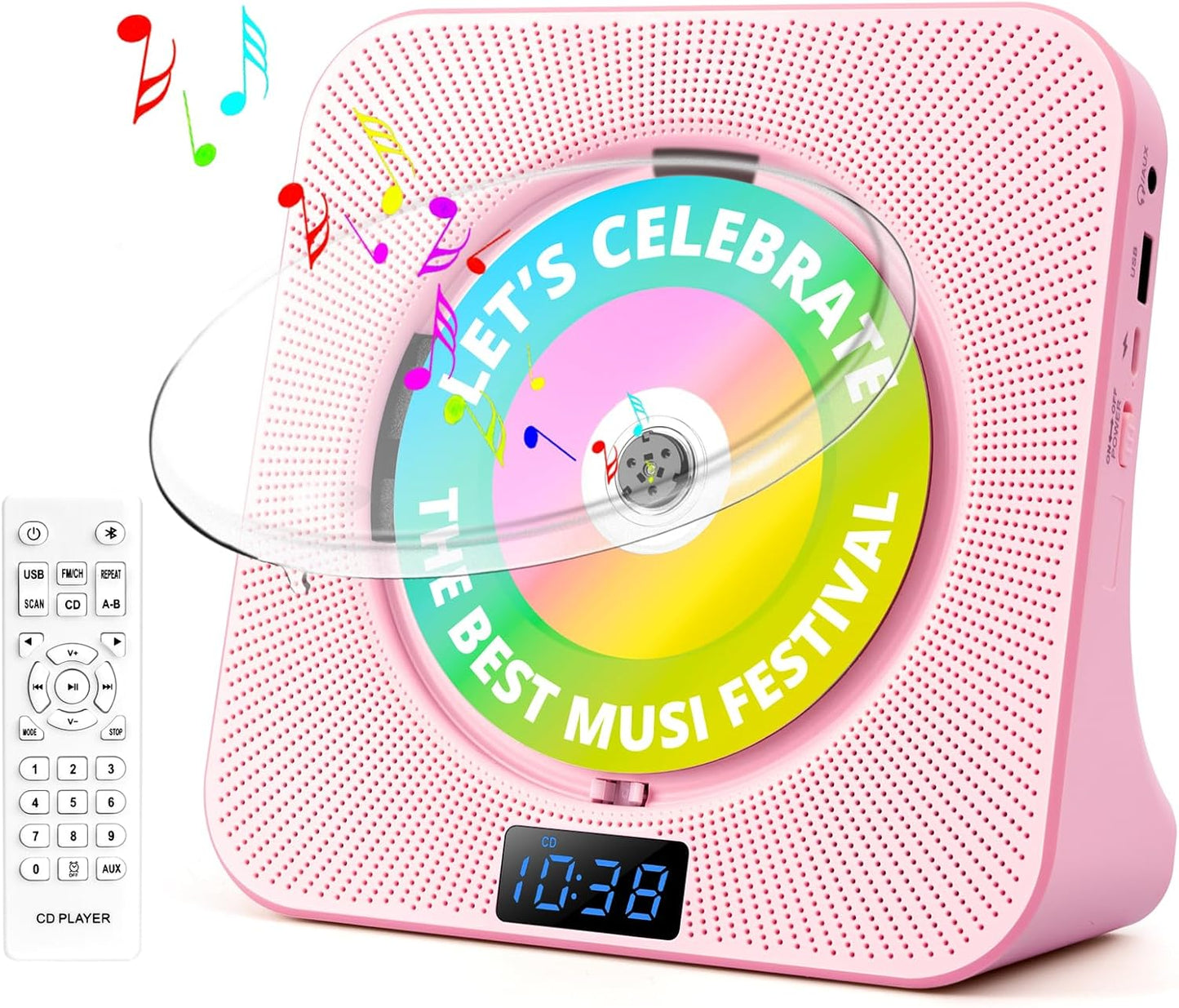 Versatile Desktop CD Player with Bluetooth and Hi-Fi Sound