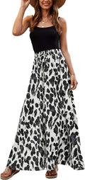 Bluetime Women Flowy Pleated Maxi Skirt - Lightweight Summer Staple