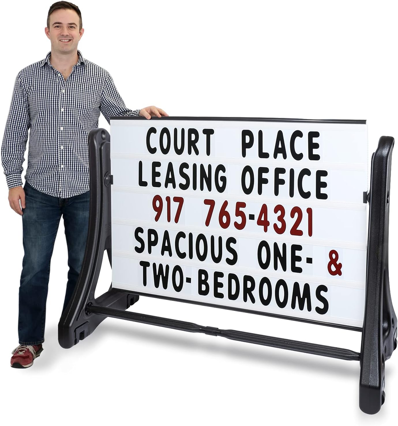 SmartSign Changeable Message Board Sidewalk Sign for Business
