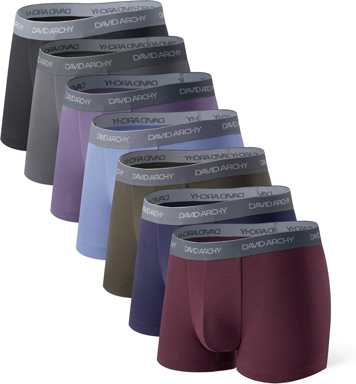 DAVID ARCHY Mens Trunks Underwear Soft Breathable Rayon Comfort