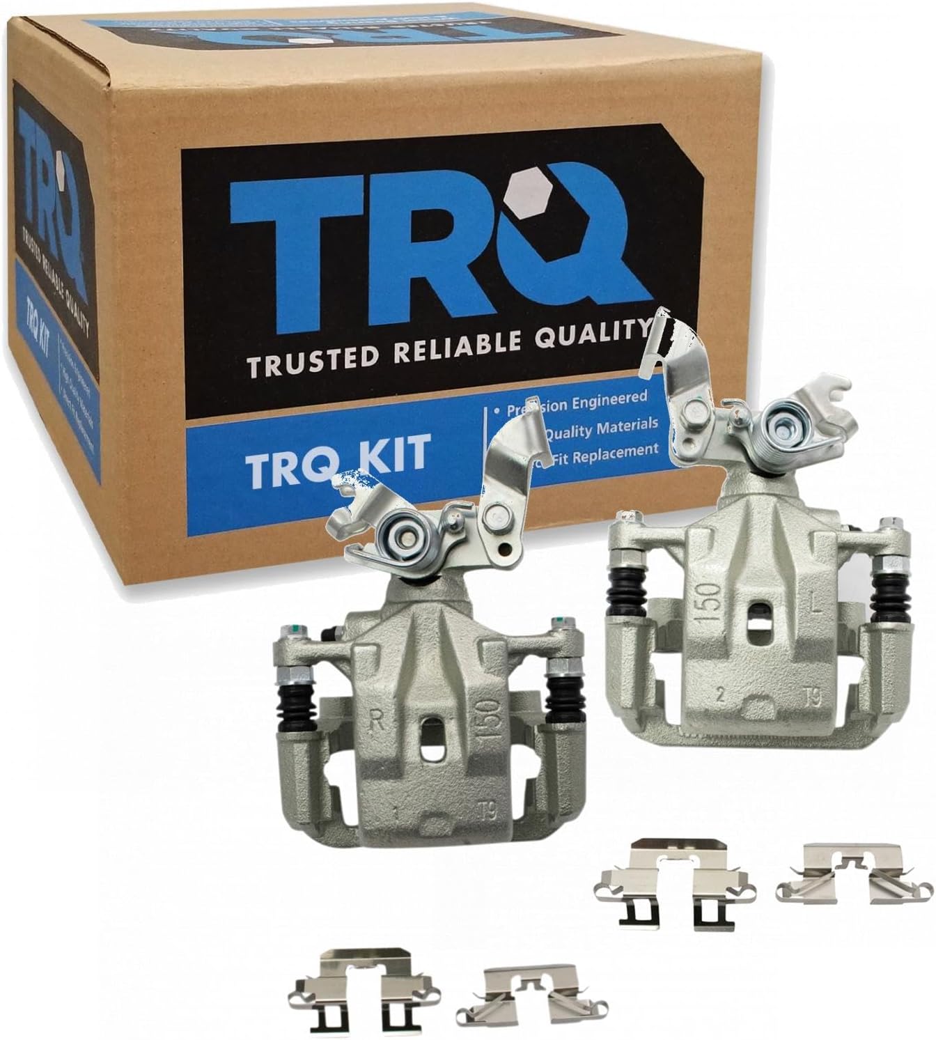 TRQ Rear Brake Caliper Set for Ford Fusion and Mazda 6 Vehicles
