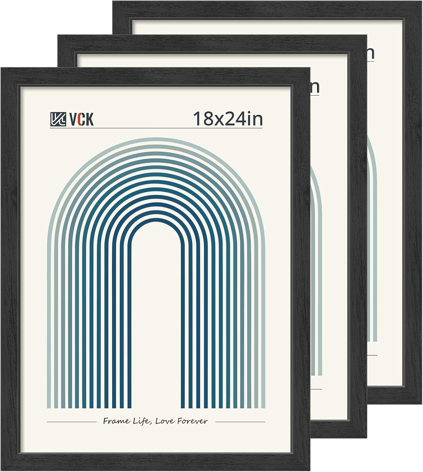 VCK 18x24 Black Poster Frame 3 Pack for Stunning Displays