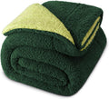 Reversible Sherpa Fleece King Size Blanket - Thick Warm Comfort