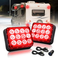 Red LED Beacon Magnetic Strobe Flashing Light - Rechargeable Trailer