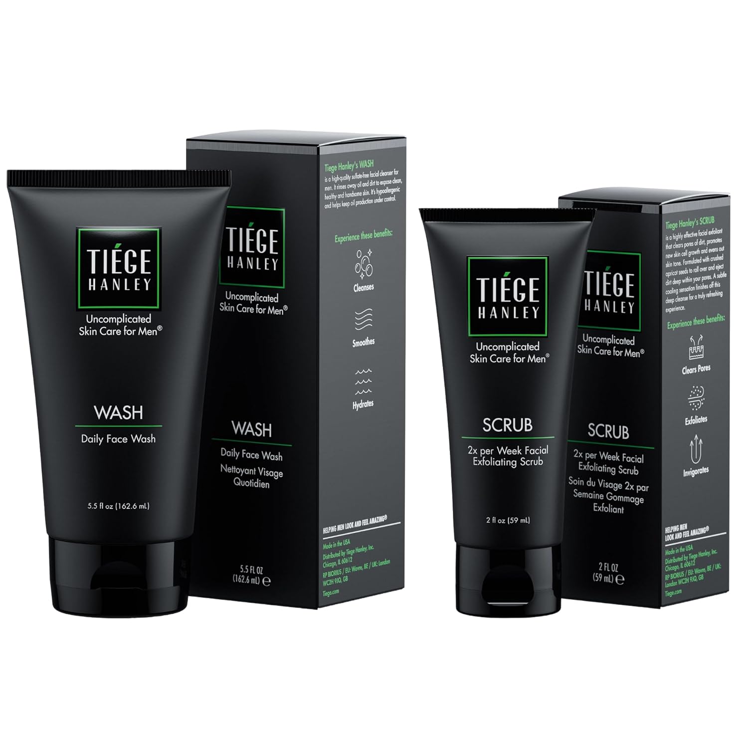 Tiege Hanley Daily Face Wash & Exfoliating Scrub for Men