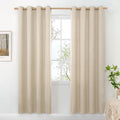 BGment Oatmeal Linen Curtains for Living Room 78 Inch Length