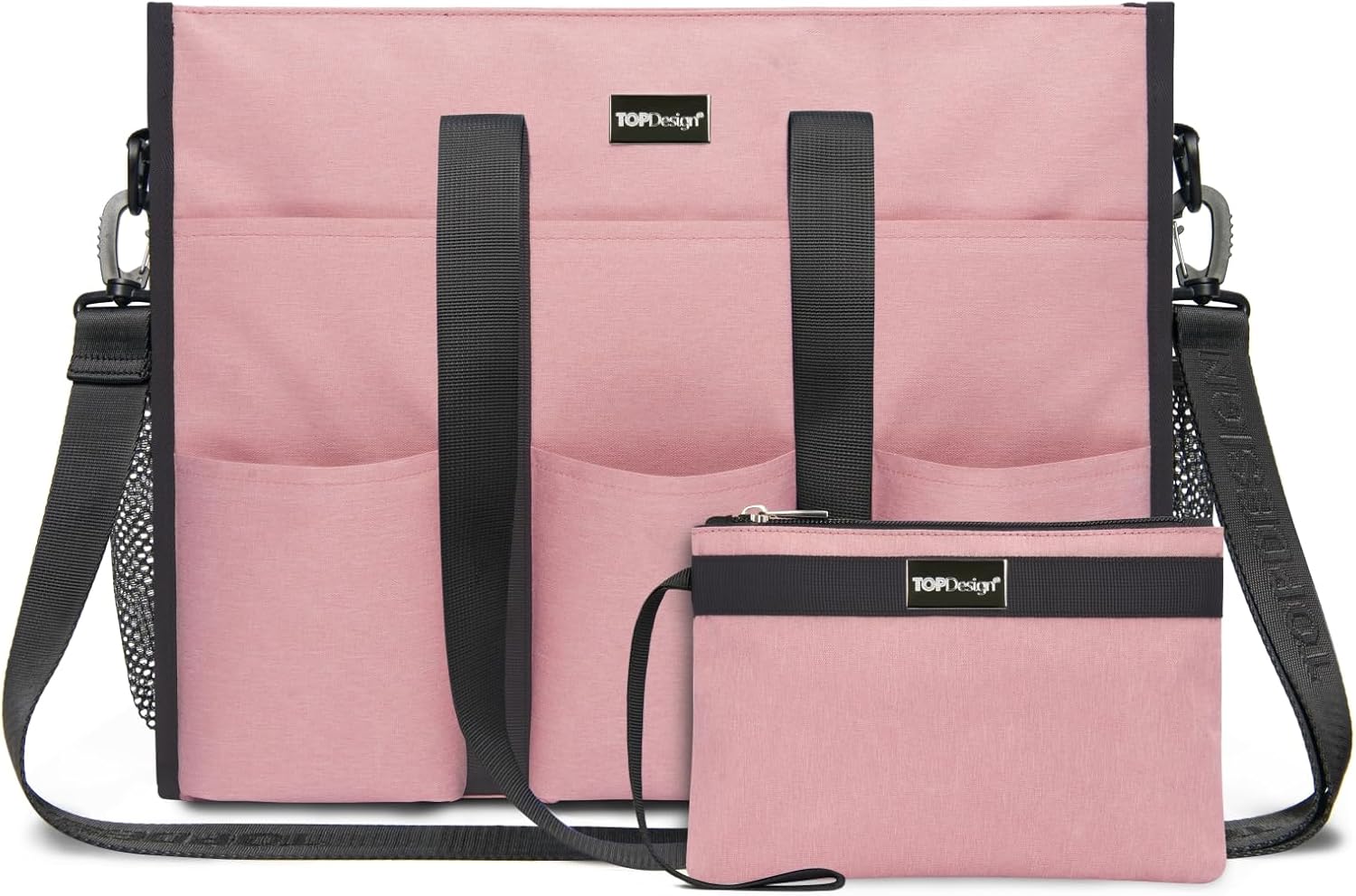 Utility Water Resistant Tote Bag with 22 Pockets for Women