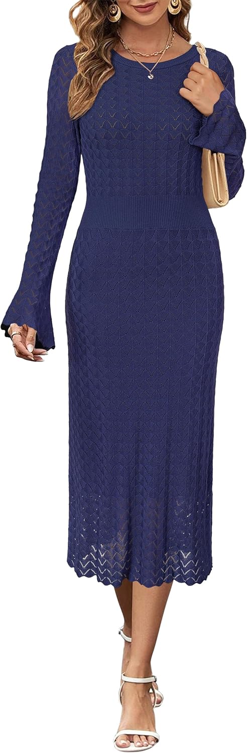 Newshows Women Fall Sweater Dresses for Modest Style