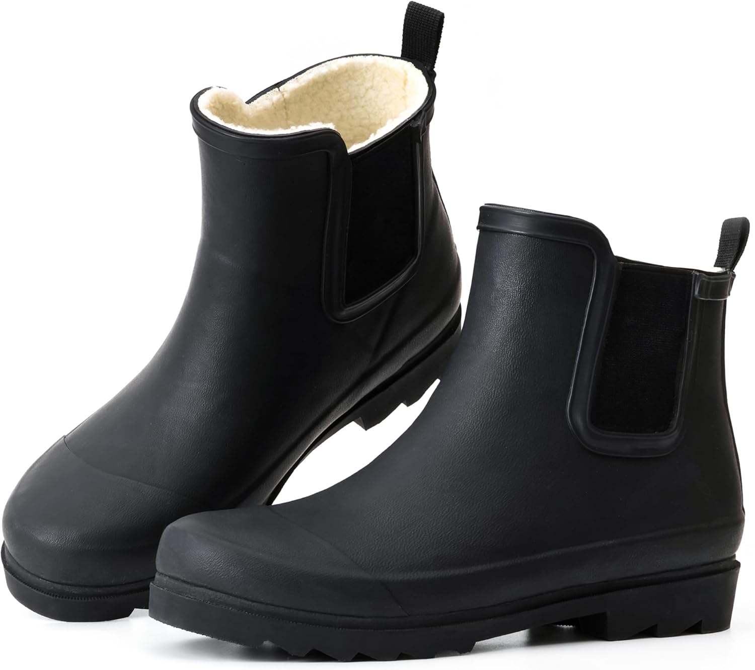 Women's Rain Boots with Plush Lining for All Weather Use