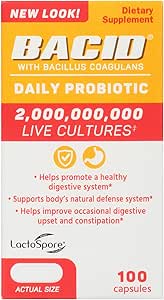 BACID Daily Probiotic with Bacillus Coagulans for Health