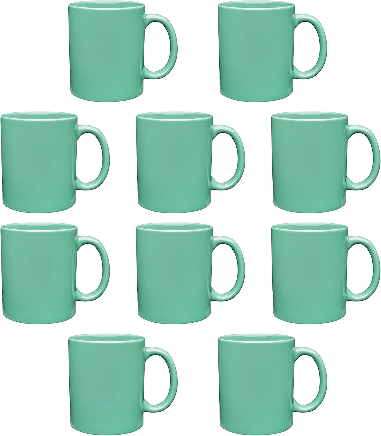 Ceramic Coffee Mugs Set of 10 - Perfect for Daily Use