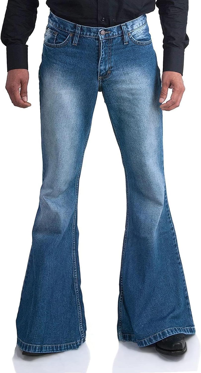 Men's Vintage Bell Bottom Jeans for Stylish 60s and 70s Looks