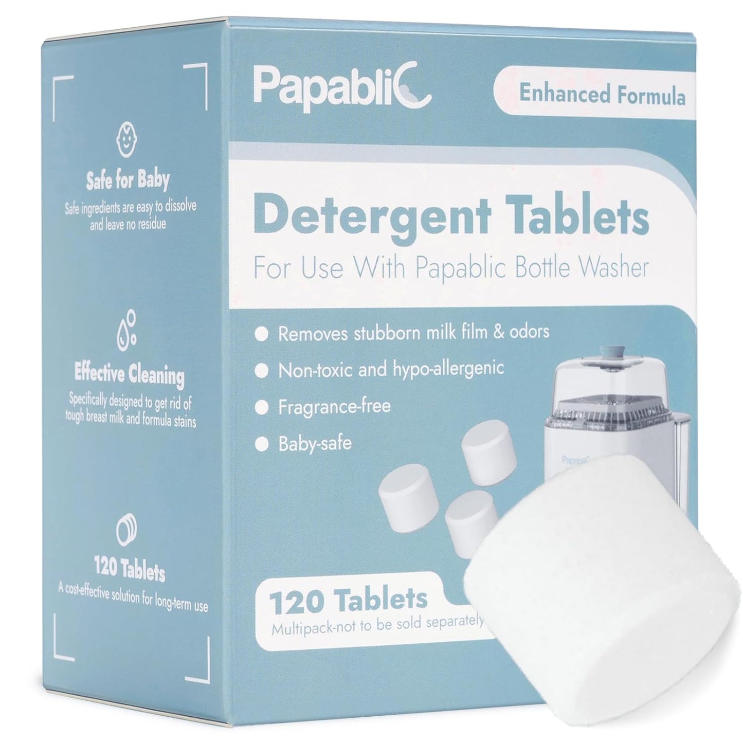 Papablic Baby Bottle Washer Tablets - Safe & Effective