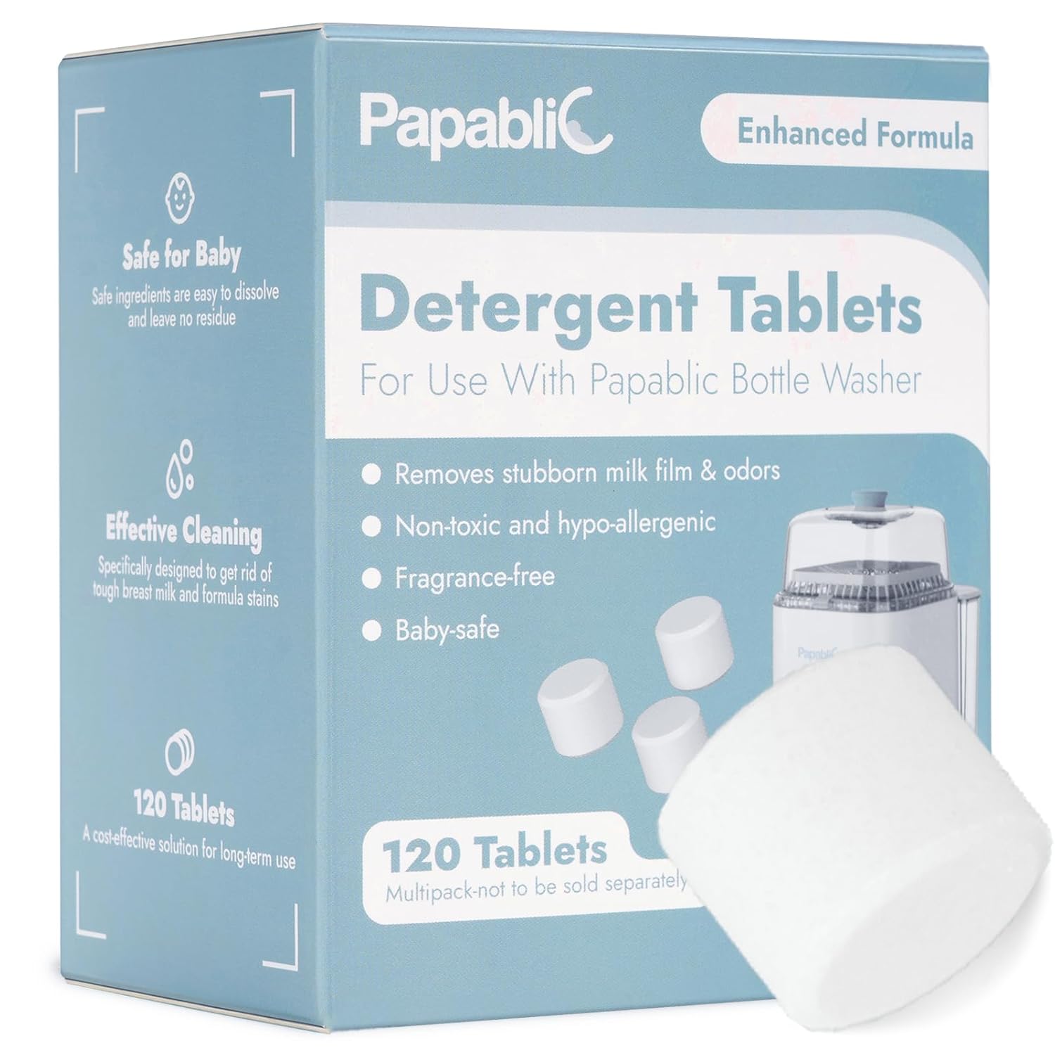 Papablic Baby Bottle Washer Tablets - Safe & Effective