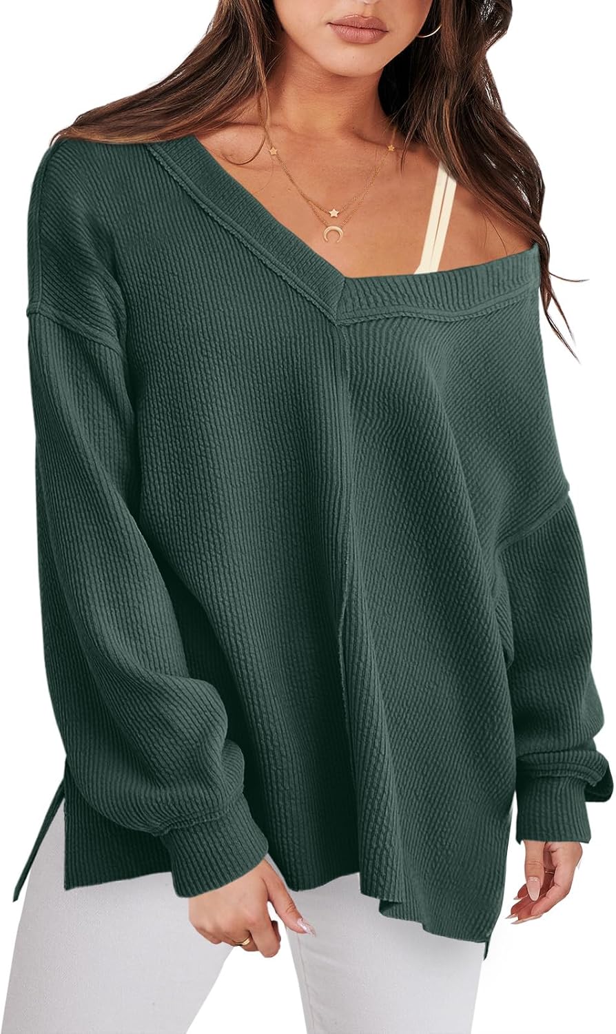 Oversized Long Sleeve Shirts for Women Off the Shoulder Style