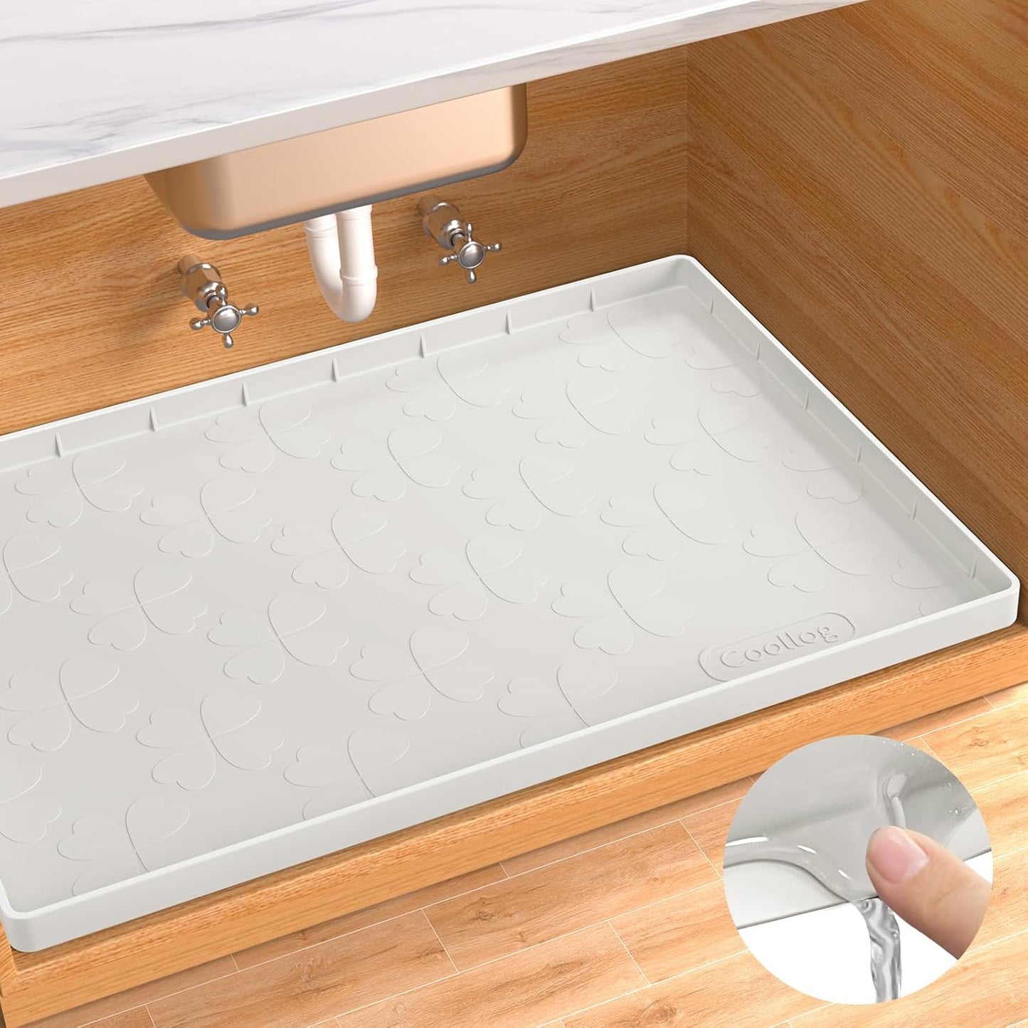 Waterproof Under Sink Mat for Kitchen & Bathroom Cabinets