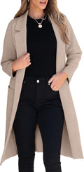 Womens Cardigan Sweater Lapel Long Coatigan - Cozy Fall Layer