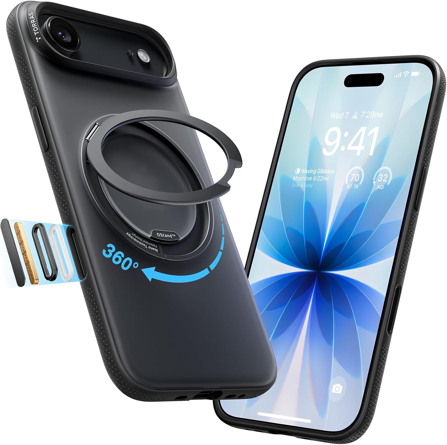 TORRAS 360 Magnetic Stand for iPhone 17 Air - Ultimate Protection
