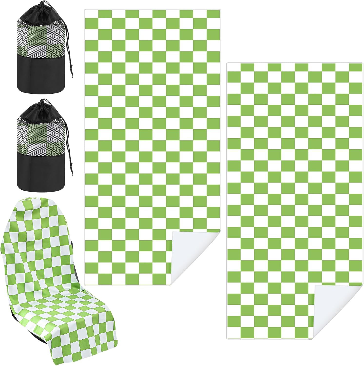 2 Pack Car Seat Towel Covers for Post Workout Sweat Protection