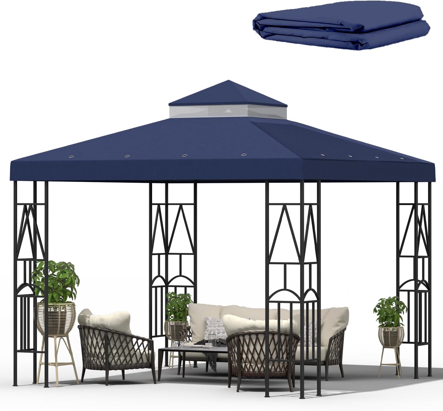 10x10 Canopy Replacement Top for Yard, Patio & Garden Use