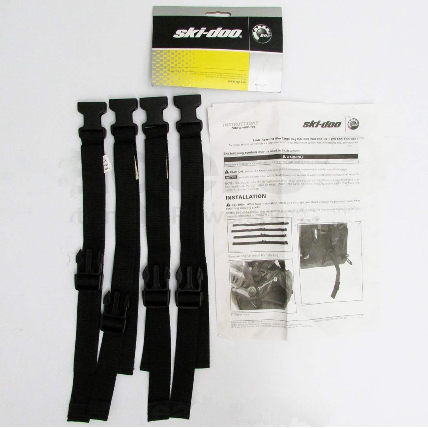 Ski-Doo OEM Cargo Bag Kit - Easy Tie Down Strap Upgrade