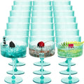 Ribbed Martini Glasses 24 Pack 10 oz Light Green - Party Ready