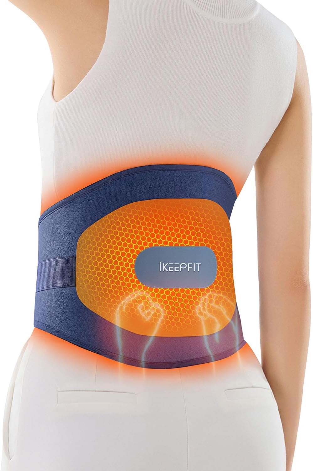 IKEEPFIT Heating Pad for Back Pain Relief with Cordless Design
