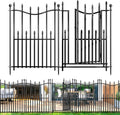 10 Panels No Dig Decorative Garden Fence with Gate - Portable Dog