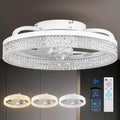addlon Modern Ceiling Fan with Light 20 in Flush Mount - Quiet
