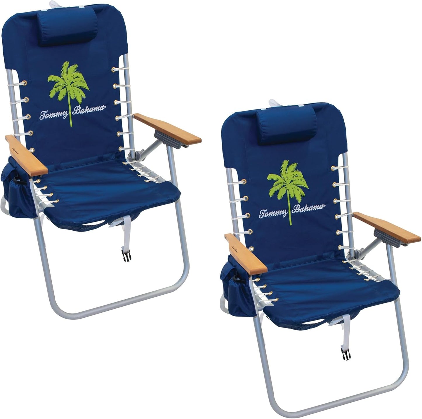Tommy Bahama Hi-Boy Beach Chair Set - Comfortable 17 Seat Height