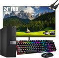 Dell OptiPlex 7050 SFF Desktop Computer Bundle with 24in Monitor