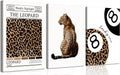 Trendy Leopard Canvas Wall Art Set of 3 for Chic Decor