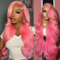 Pink Lace Front Wigs Human Hair for Stunning Body Waves
