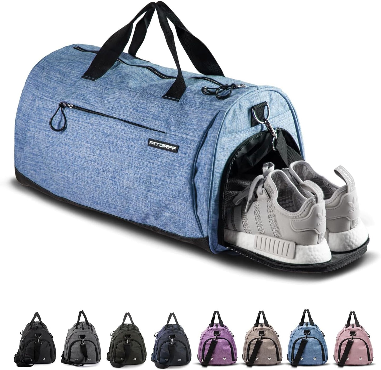 Fitgriff Gym Bag for Men & Women with Shoe & Wet Compartment