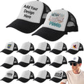 15 Pack Trucker Hats Bulk Sublimation Blanks - Customizable Mesh Caps