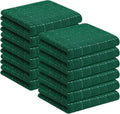 Cotton Terry Kitchen Towels 12-Pack (Dark Green) - Super Absorbent