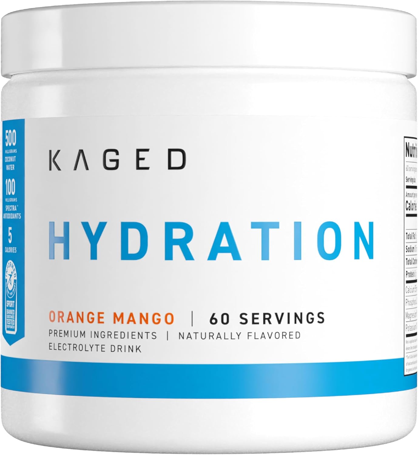 Kaged Hydration Electrolytes Powder for Enhanced Performance