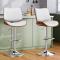 Swivel Bar Stools Set of 2 Adjustable Bentwood Barstools for Counter