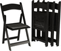 SIMPLEX 4 Black Resin Stackable Folding Chair - Comfortable Foldable