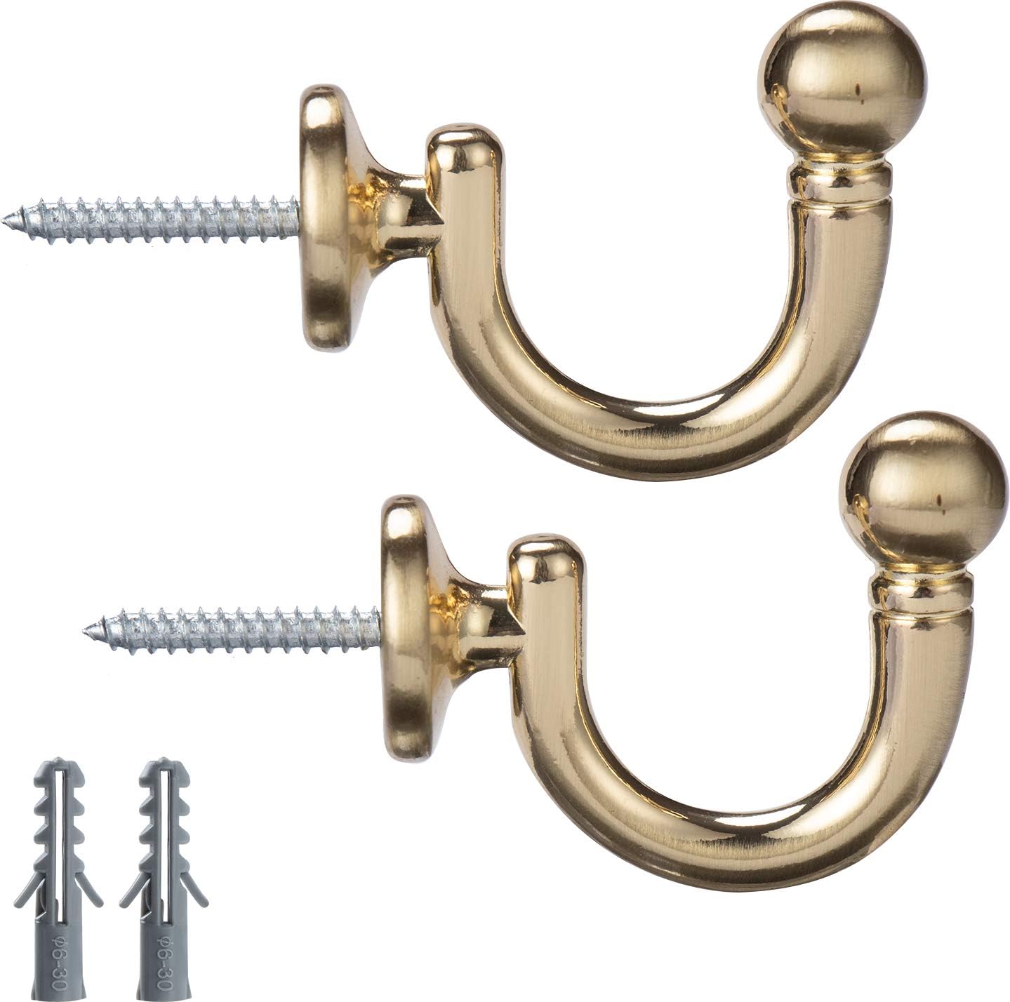 Gold Tieback Hooks Set - Elegant Window Dressing Solution
